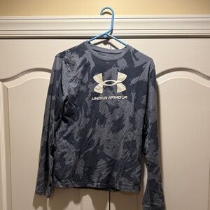 Under Armour Kids Camo Gray Long Sleeve Tee